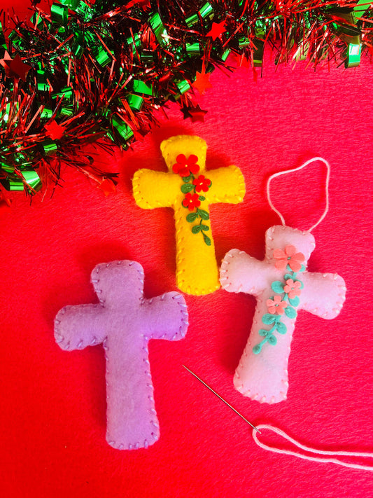 Cross Felt Sewing Kit – Create Your Own Plush Christmas Cross!